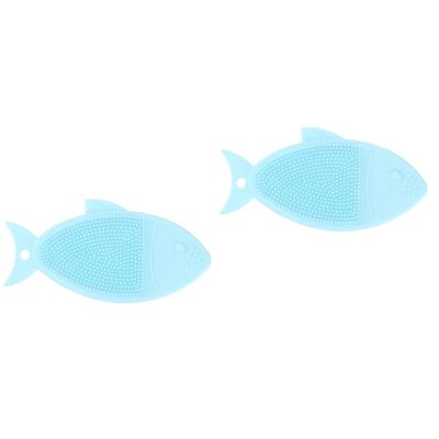 FOMIYES 2 Pcs Fish-Shaped Massage Brush Shower Brush for Body Hair Brush Bath Brush Silicone Shower Scrubber Bath Body Brush Body Exfoliating Handheld Bath Scrubber Palm