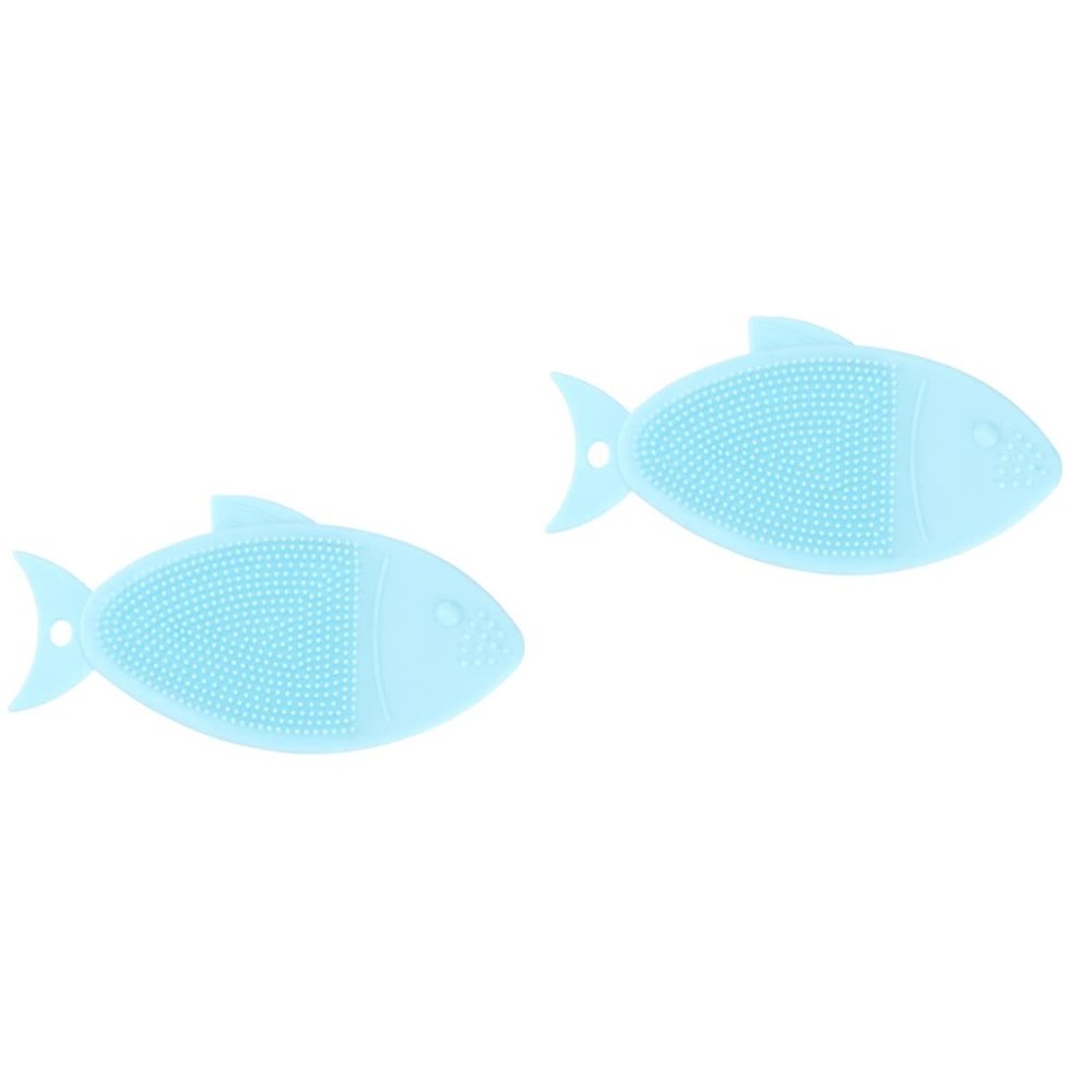 FOMIYES 2 Pcs Fish-Shaped Massage Brush Shower Brush for Body Hair Brush Bath Brush Silicone Shower Scrubber Bath Body Brush Body Exfoliating Handheld Bath Scrubber Palm
