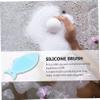 FOMIYES 2 Pcs Fish-Shaped Massage Brush Shower Brush for Body Hair Brush Bath Brush Silicone Shower Scrubber Bath Body Brush Body Exfoliating Handheld Bath Scrubber Palm view 2