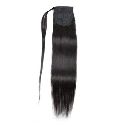 12"-28" Straight Ponytailtail Machine Made Wrap Around Clip In Ponytailtail Remy Brazilian Human Hair Extension