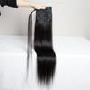 12"-28" Straight Ponytailtail Machine Made Wrap Around Clip In Ponytailtail Remy Brazilian Human Hair Extension view 3