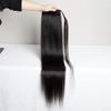 12"-28" Straight Ponytailtail Machine Made Wrap Around Clip In Ponytailtail Remy Brazilian Human Hair Extension view 4