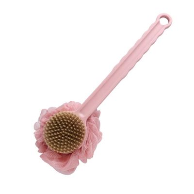 Marycan Shower Body Brush,Back Scrubber Bath Mesh Sponge with Long Handle for Skin Exfoliating Bath, Massage Bristles Suitable for Wet or Dry, Men and Women (Color : Pink, Size : 2pc)