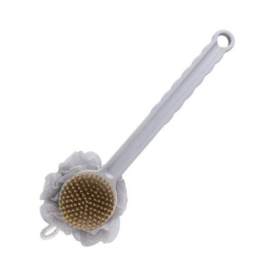 Marycan Shower Body Brush,Back Scrubber Bath Mesh Sponge with Long Handle for Skin Exfoliating Bath, Massage Bristles Suitable for Wet or Dry, Men and Women (Color : Gray, Size : 2pc)