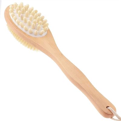 Marycan Body Brush Sided Natural Bristles Body Brush Scrubber Long Handle Wooden Spa Shower Brush Bath Massage Brushes