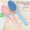Marycan Double Sided Silicone Back Scrubber Multifunctional Bath Shower Body Exfoliating Massage Shampoo Brush with Long Handle (Color : Blue) view 3
