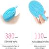 Marycan Double Sided Silicone Back Scrubber Multifunctional Bath Shower Body Exfoliating Massage Shampoo Brush with Long Handle (Color : Blue) view 4