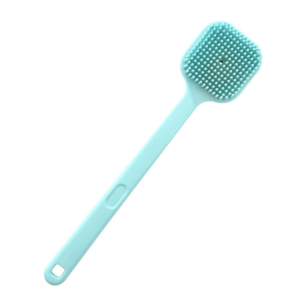 Marycan Shower Brush Silicone Bath Body Brush - Back Scrubber for Shower Back Brush Long Handle for Shower Skin Exfoliating Brush Body for Men Women (Color : Blue)