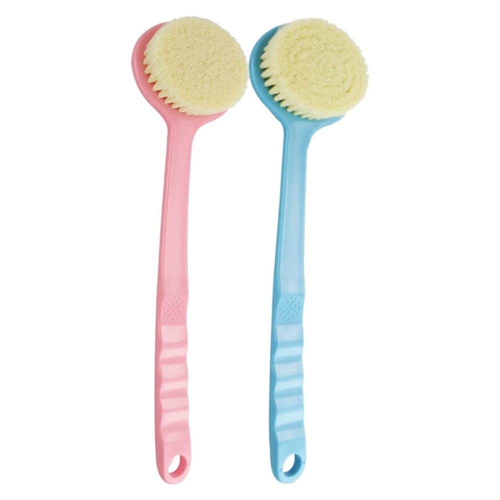 Marycan 2pc Long Handle Bath Brush Soft Skin Massager Shower Scrubber Body Cleaning Brush Exfoliation Bathroom Accessories
