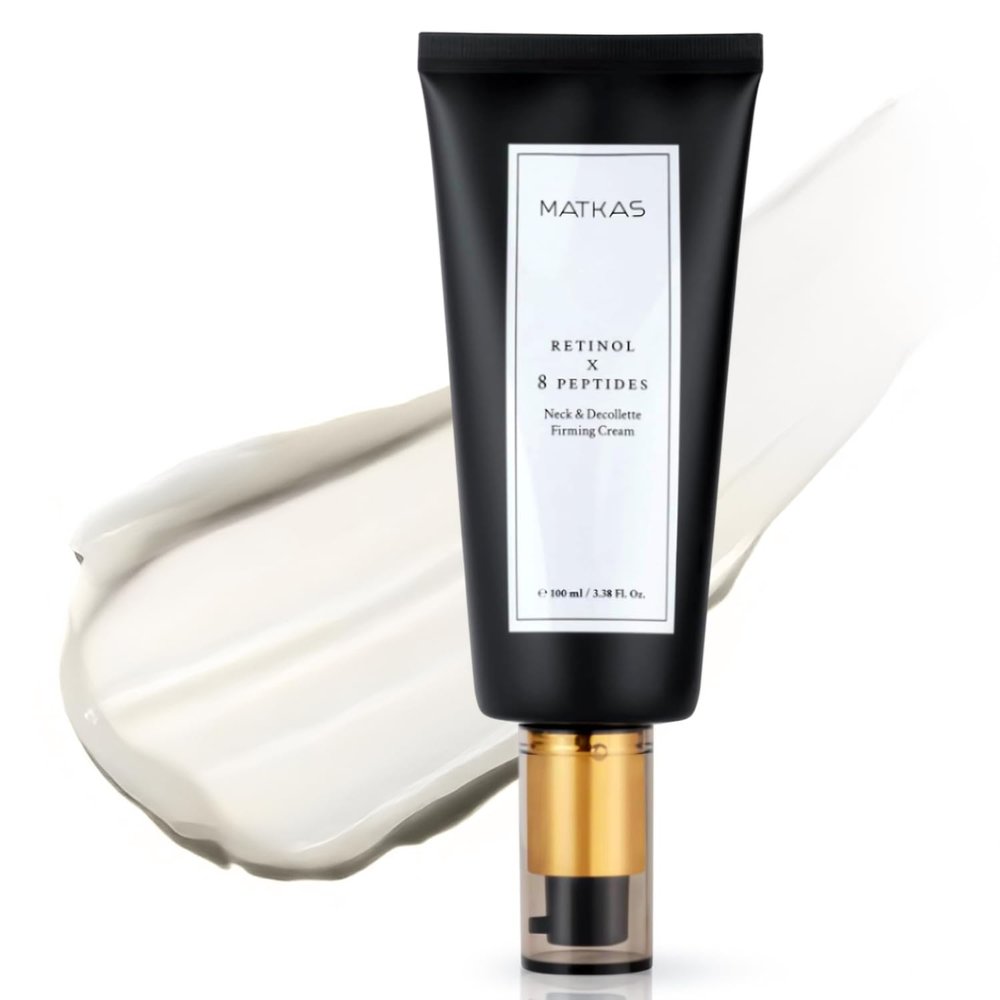 MATKAS Korean Retinol Neck Firming Cream - .38 Fl Oz - Skin Barrier Repair Moisturizer + Shea Butter, Korean Skin Care Neck Creams for Tightening and Firming, Lifting, Retinol for Anti Aging, Sagging