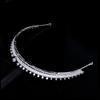 Luxury Wedding Tiara for Bride Cubic Zirconia Princess Pageant Prom Quinceanera Crown Headband Small Bridal Headpiece Crystal Silver Hair Accessories view 4
