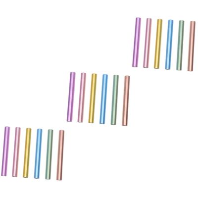 FOMIYES 18pcs Zinc Alloy Nail Art Pen Caps Light Sealed Manicure Protectors for Brush Storage Compact Rainbow Design Inner and Stylish