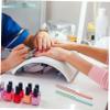 FOMIYES 18pcs Zinc Alloy Nail Art Pen Caps Light Sealed Manicure Protectors for Brush Storage Compact Rainbow Design Inner and Stylish view 3