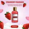 Red Rose Naturals Strawberry Body Care Spa Set , Strawberry Body Scrub 8 oz. and Strawberry Body Oil 4 oz. view 3