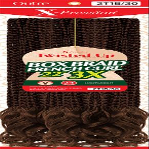 Outre Twisted Up Box Braid French Curl 22" 3X (JET BLACK 1)