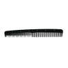 Pegasus 203, 7in Hard Rubber Hair Trimming/Cutting Tease Comb, Handmade, Seamless, Smooth Edges, Anti Static, Heat and Chemically Resistant, Everyday Grooming Comb | Peines de goma dura - Black view 3