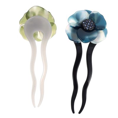 FOMIYES Match Diamond Hairpin Chinese Flower Hair Stick Hair Chopstick Elegant Hairpin for Wedding Casual Wear