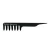 Pegasus 509_B3, 7in Blow Dry Comb, Handmade, Seamless, Smooth Edges, Anti Static, Heat and Chemically Resistant, Wet Hair, Everyday Grooming Comb | Peines de goma dura - Black view 1
