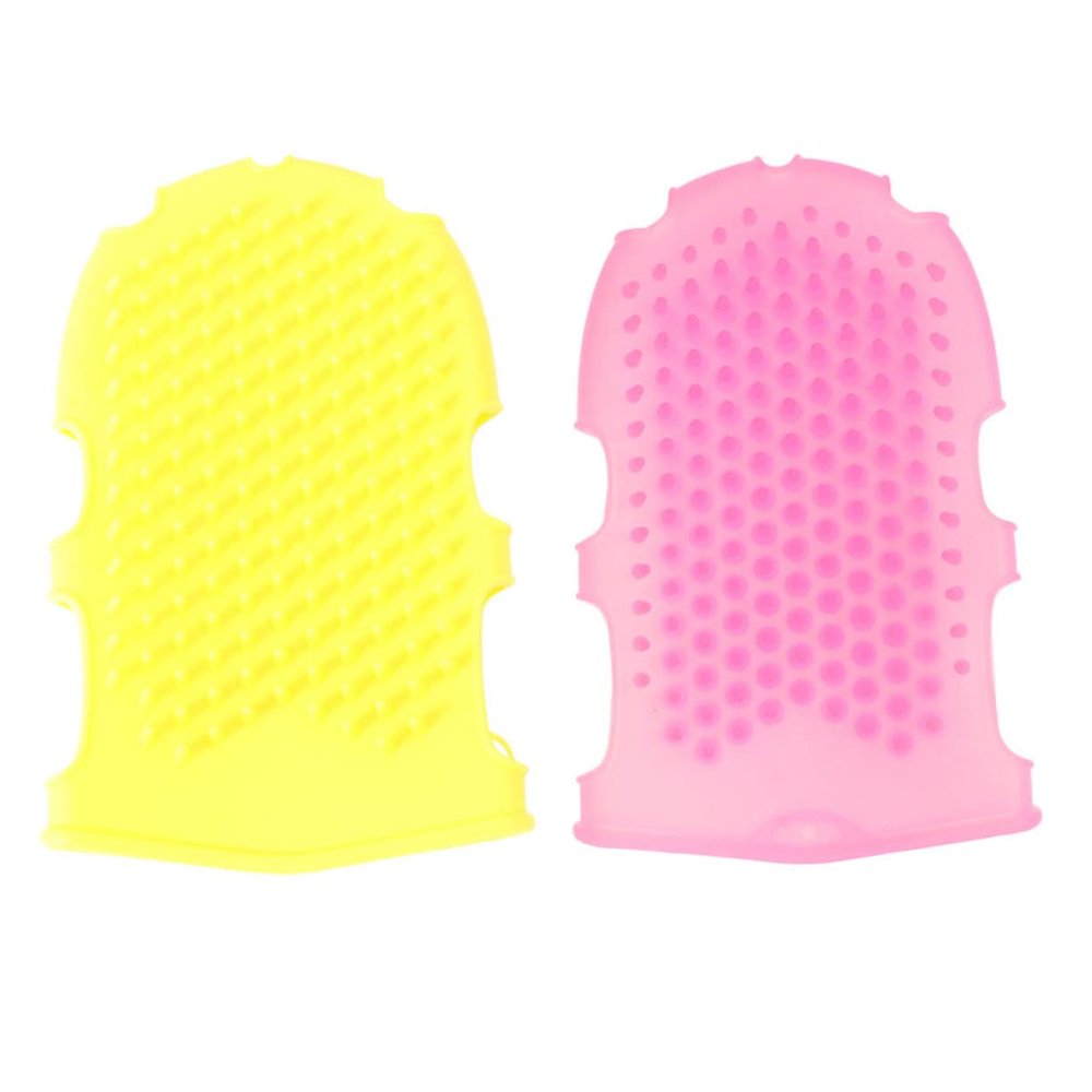 FOMIYES 2pcs Bath Glove Brush Body Silicone Scrubber Handheld Massager Silicone Gloves Exfoliating Shower Glove Shower Mitten Exfoliator Body Wash Gloves Scrubbing Shower Glove Makeup