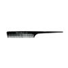 Pegasus 104, 8in Hard Rubber Rat Tail Tease Comb, Handmade, Seamless, Smooth Edges, Anti Static, Heat and Chemically Resistant, Great for Parting, Coloring Hair | Peines de goma dura - Black view 1