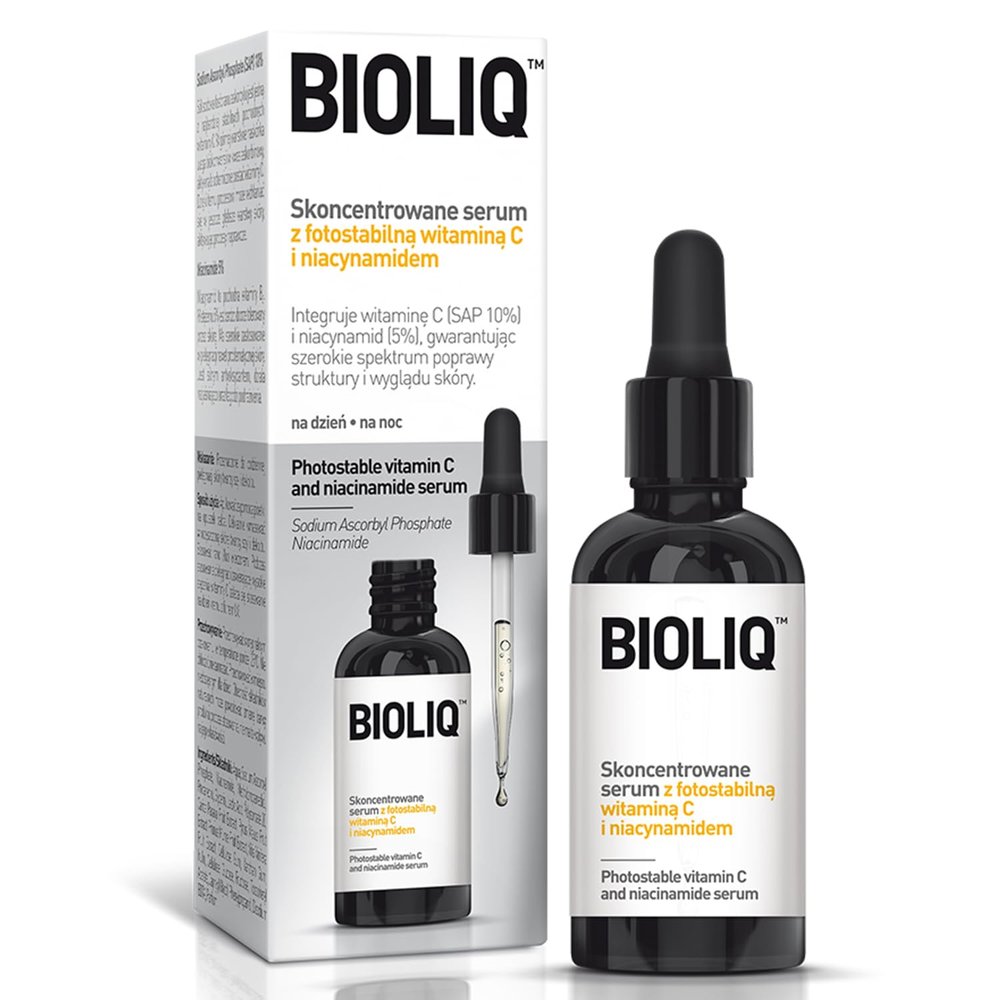 Bioliq - Pro Photostable Vitamin C & Niacinamide Serum - with Green Fruit Extract and 10% SAP Concentration - For Radiant and Supple Skin - 20ml