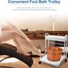 Pedicure Manicure Beauty Salon Nail Foot Bath Spa Portable Esthetician Trolley Cart for Foot Rest 3 Adjustable Height PU Cushion Funiture Massage Table Salon Supply Elitzia (White) view 2