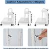 Pedicure Manicure Beauty Salon Nail Foot Bath Spa Portable Esthetician Trolley Cart for Foot Rest 3 Adjustable Height PU Cushion Funiture Massage Table Salon Supply Elitzia (White) view 4