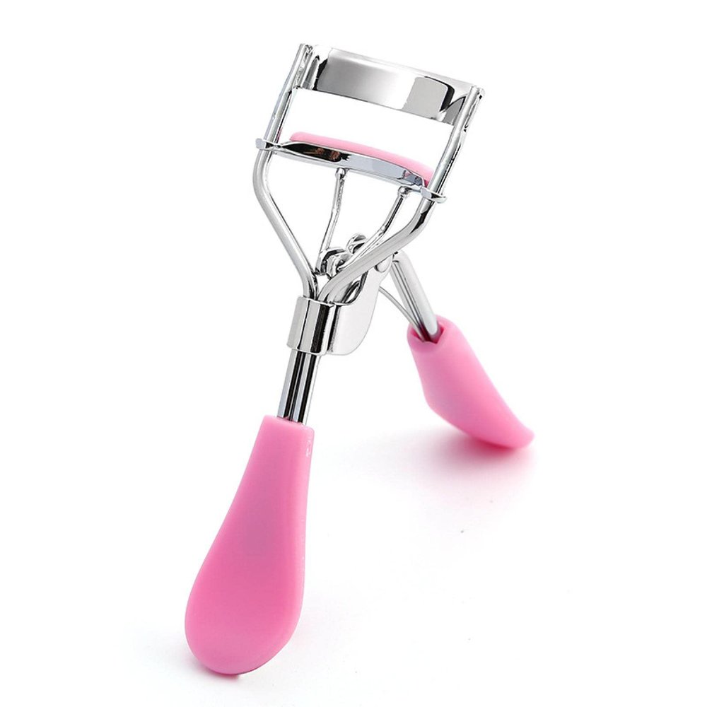 AKAZI Eyelash Curlers, Eyelash Curler with Plastic Handle, Pink, for People with Too Straight Eyelashes Pink