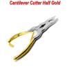 MEDSPO Professional Ingrown Toe Nail Cutters Clippers Pliers | Side Cutters Straight Curved | Beauty Gauges | Cuticle Pushers Skin Knife (Cantilever Cutter Gold) view 2