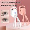 AKAZI Heated Eyelash Curlers, Electric Eyelash Curler, 2 Position Temperature Control, Long Lasting Styling, White. Pink view 3