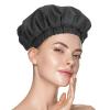 Luxury Shower Cap for Women, Waterproof Reusable Shower Caps Double Layers Microfiber Terry Lined with Dry Hair Function, Extra Large for Long Hair, Adjustable for Most Heads Size view 1