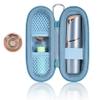 co2CREA Hard Case and Replacement Head Compatible with Finishing Touch Flawless Facial Hair Remover Electric Face Razor Women (Parisian Blue Case + Replacement Head) view 1