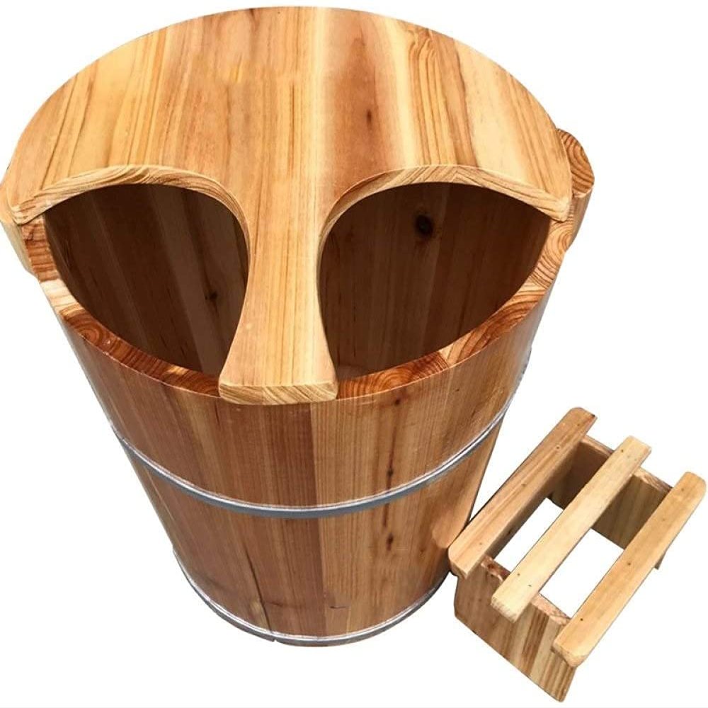 Pedicure Foot Soak Tub Pedicure Basin 40cm Height Foot Bath Barrel Foot Bath Bucket Bucket Feet Foot Tub Pedicure Basin Wood Foot Basin Wooden Sauna Bucket Barrel Foot Massage Wood Foot Basin Spa Mass