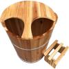 Pedicure Foot Soak Tub Pedicure Basin 40cm Height Foot Bath Barrel Foot Bath Bucket Bucket Feet Foot Tub Pedicure Basin Wood Foot Basin Wooden Sauna Bucket Barrel Foot Massage Wood Foot Basin Spa Mass view 1