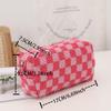 Grid Cosmetic Bag Pencil Case Aesthetic Plaid Coin Purse Makeup Brush Holder Toiletry Kit Creative Gift For Women view 2