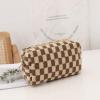 Grid Cosmetic Bag Pencil Case Aesthetic Plaid Coin Purse Makeup Brush Holder Toiletry Kit Creative Gift For Women view 3