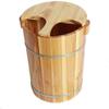 Foot Bath Spa Pedicure Basin 40cm Long Handle Wooden Barrel Foot Bath Bucket Bucket Feet Foot Tub Pedicure Basin Wood Foot Basin Wooden Sauna Bucket With Lid For Muscle Pain Fatigue Relief Wooden Foot view 1