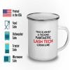 Flairy Land Appreciation Camper Mug 12oz - Funtastick Lash Tech Looks - Funny Work Promotion Gift Lash Tech Girly Mascara Eyelashes Makeup Lover Esthetician view 3