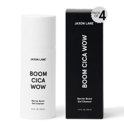 Centella Face Wash for Men Skin Care: BOOM CICA WOW Mens Face Wash Korean Barrier Boost Hydrating Gel Cleanser for Oily, Dry, Acne Prone Skin, Unisex Daily Facial Cleanser with Hyaluronic Acid, 4 Pack