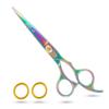 Nixcer Hair Cutting Scissors -Sharp Razor Edge Blade Hair Shears Series - 6.5" With Fine Adjustment  Stainless Steel Hair Scissors Professional For Men, Women & Babies (Rainbow) view 1