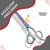 Nixcer Hair Cutting Scissors -Sharp Razor Edge Blade Hair Shears Series - 6.5" With Fine Adjustment  Stainless Steel Hair Scissors Professional For Men, Women & Babies (Rainbow) view 3