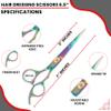 Nixcer Hair Cutting Scissors -Sharp Razor Edge Blade Hair Shears Series - 6.5" With Fine Adjustment  Stainless Steel Hair Scissors Professional For Men, Women & Babies (Rainbow) view 4