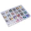 Vomeko nail art supplies 24 grid rhinestones for DIY nail art decoration, perfect nail art accessories for home and salon use G ems and stones for nail art. view 2