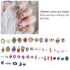 Vomeko nail art supplies 24 grid rhinestones for DIY nail art decoration, perfect nail art accessories for home and salon use G ems and stones for nail art. view 4