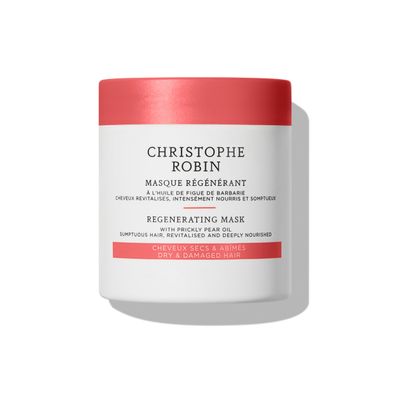 Christophe Robin Regenerating Mask with Prickly Pear Seed Oil for Dry, Damaged and Chemically Treated Hair 75ml, Travel Size