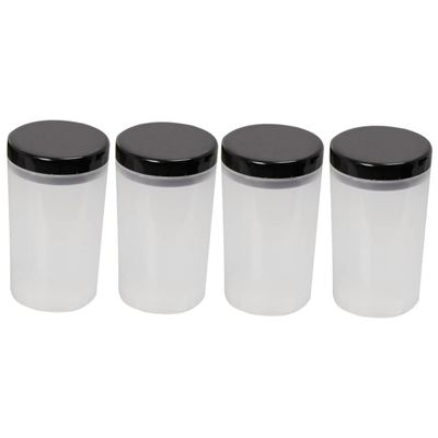 Alipis 4pcs Brush Washer Bottle for Nail Art and Painting Multi-Functional Removable for Maintenance Groove Design
