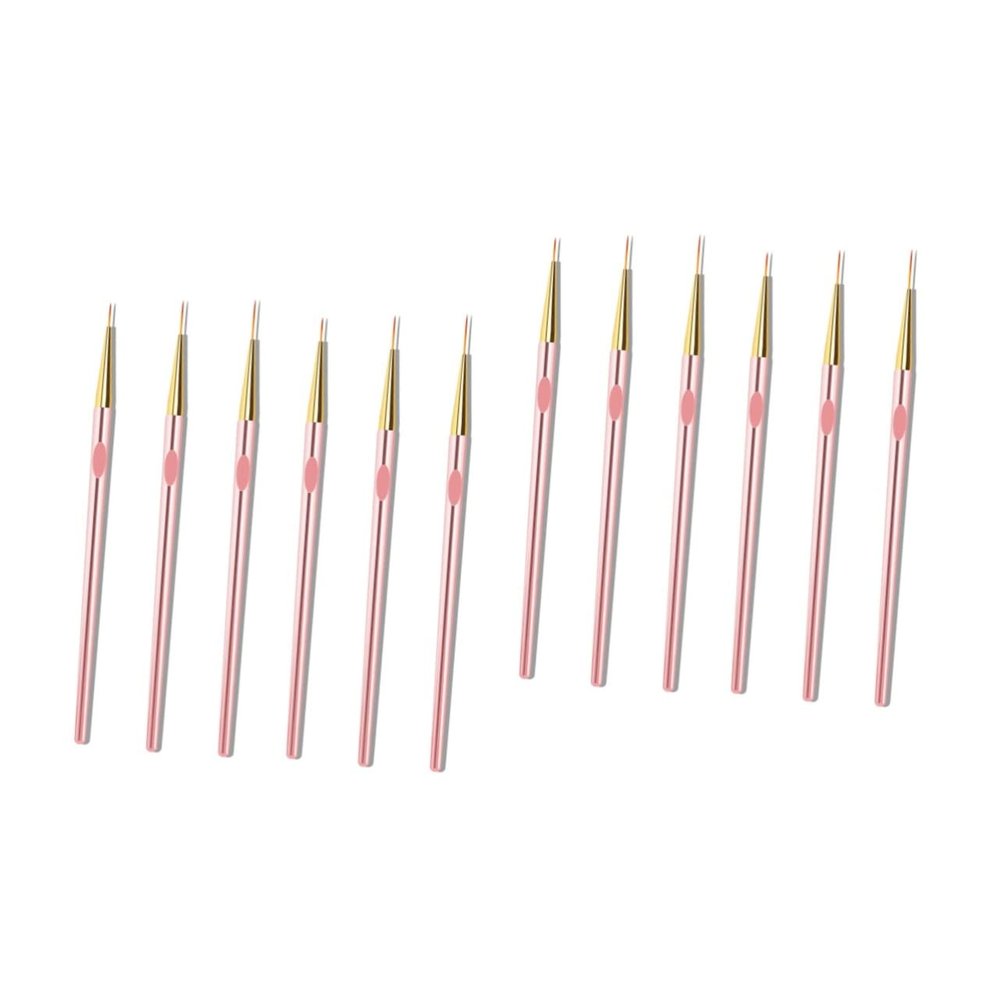 FRCOLOR 12pcs Nail Art Liner Pens Portable Nail Painting Tools for Unique Designs Easy to Use for Art and Decor