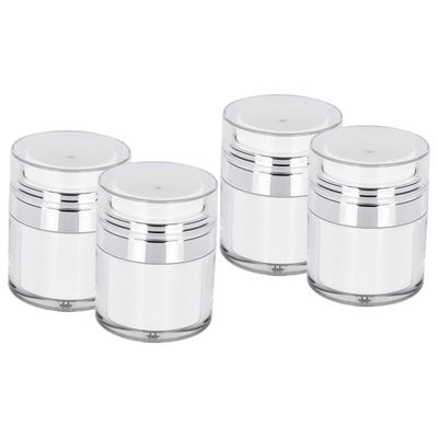 LALAFINA 4pcs Refillable Air Pump Dispensers Cream Jars for Lotions and Moisturizers Leakproof Travel Containers for Cosmetics Compact Pump Bottles