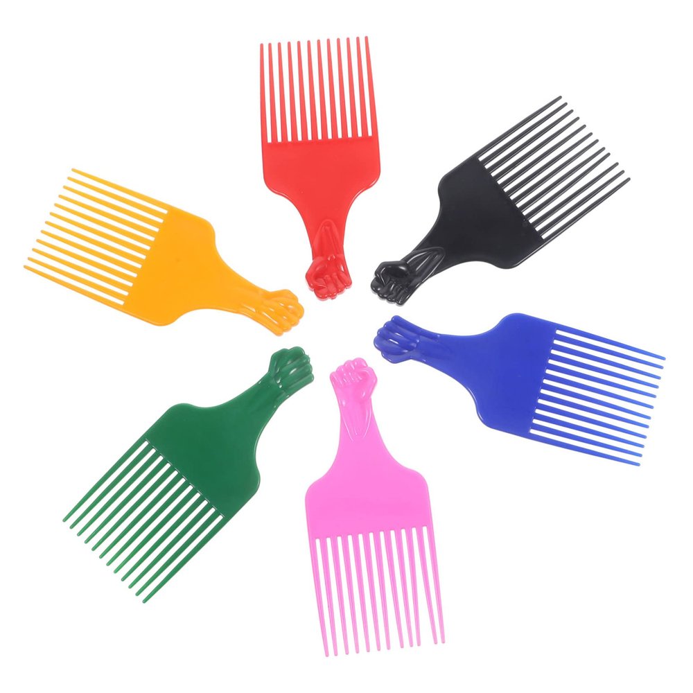 Beavorty 6pcs Wide Flat Hair Combs for Beard and Hairdressing Smooth for Coarse Fine Thick and Thin for Daily Use Home Salon