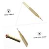 Mikinona 4pcs Nail Drill Piercing Tool for Dangle Charms Golden Nail Art Accessory and Creative Designs Lightweight and Portable view 2